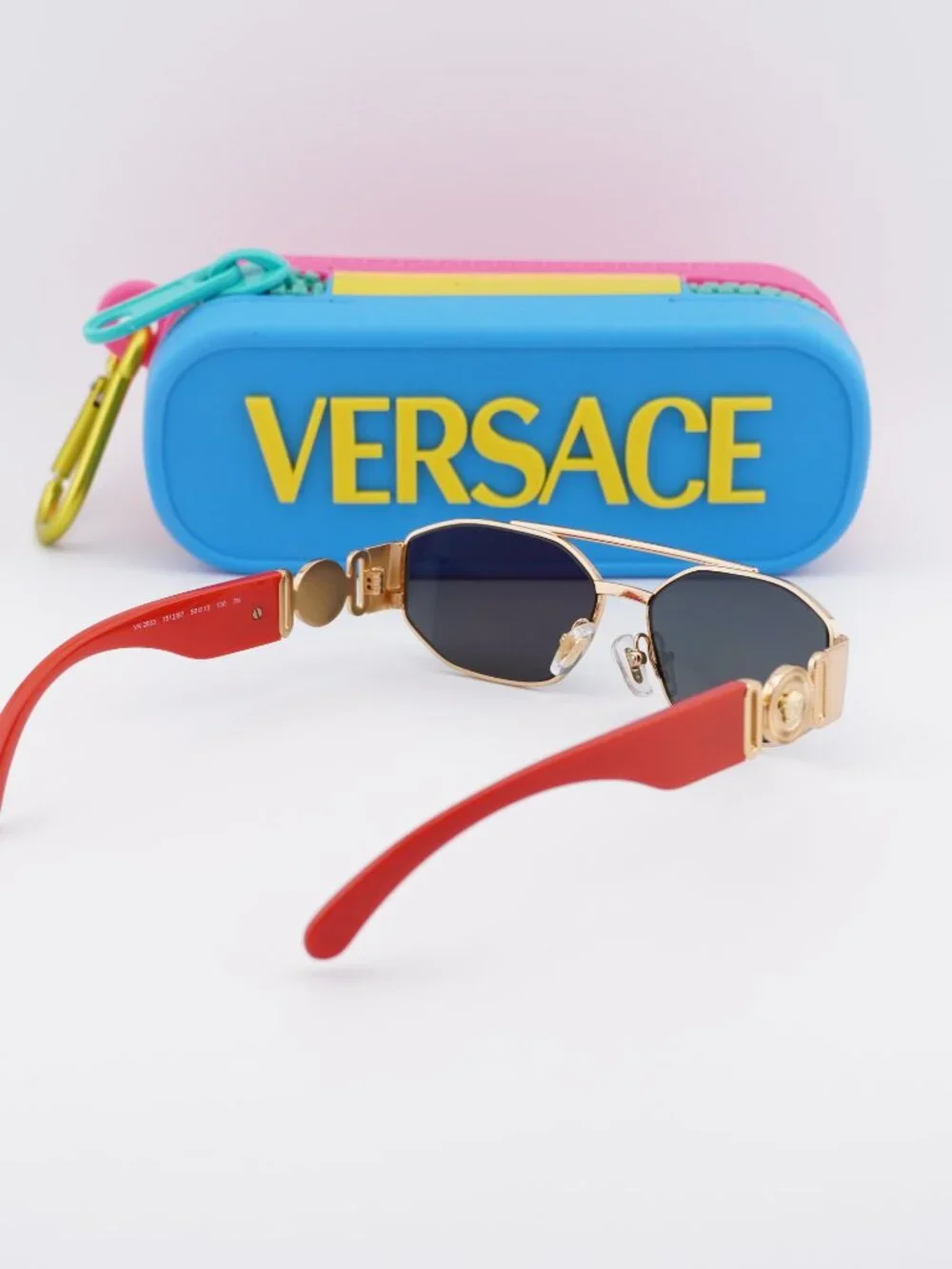 Versace Kids VK2003 151287 Rectangle Sunglasses - Gold/Dark Grey